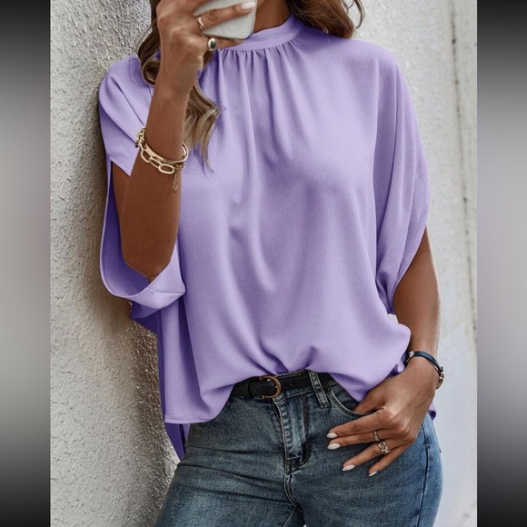 Boho tie back batwing sleeve top - Picture 11 of 14